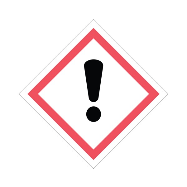 GHS Pictogram Label - Irritant w/Laminate 10" x 10"